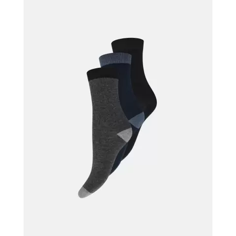 3-Pak Ankelstrømper, Multicolor