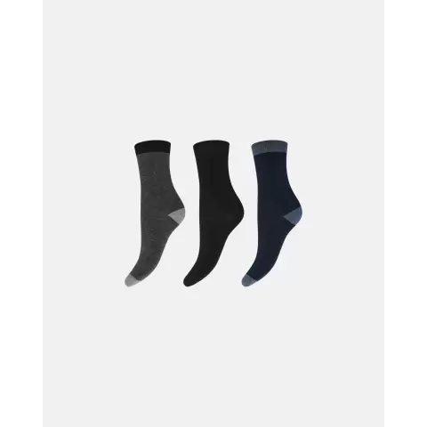 3-Pak Ankelstrømper, Multicolor