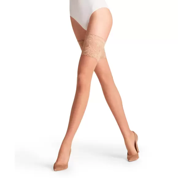 FALKE - Seidenglatt 15DEN Stay-Up, Powder