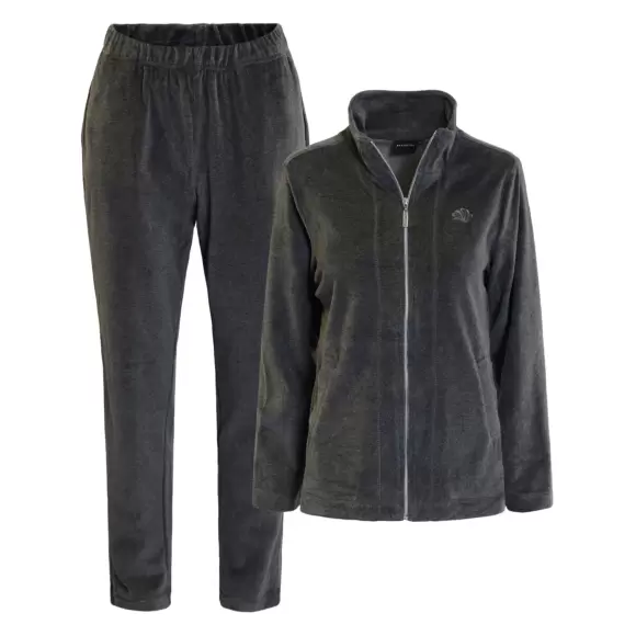 Brandtex - Joggingsæt Velour, Dark Grey 