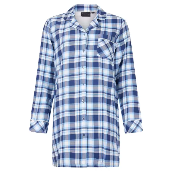 Brandtex - Natkjole Skjorte, Evening Blue