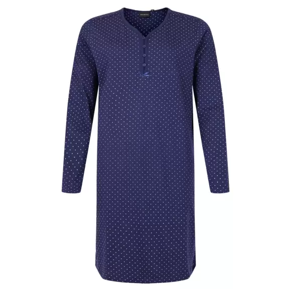 Brandtex - Natkjole Lang Ærme, Evening Blue