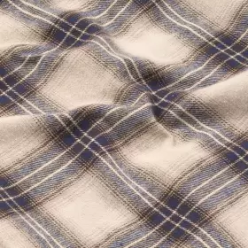 Cotton Flannel Buks, Blue/Mocca