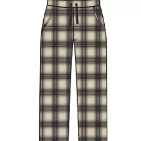 Cotton Flannel Buks, Blue/Mocca