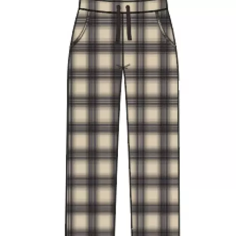 Cotton Flannel Buks, Blue/Mocca