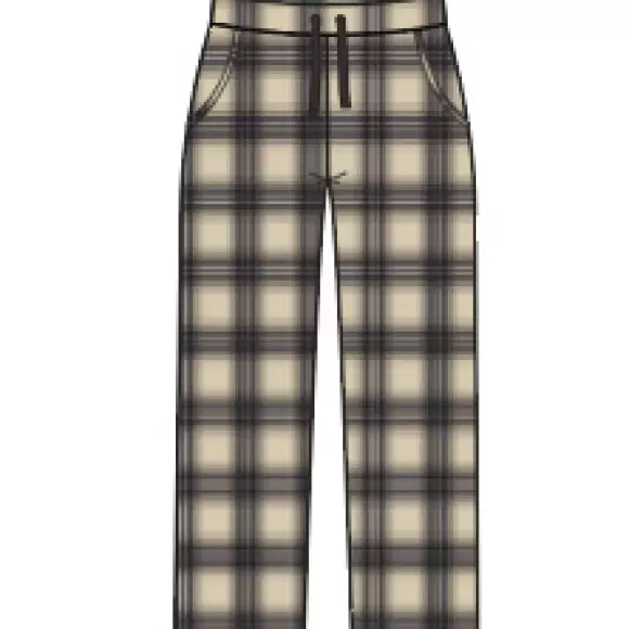 Lady Avenue - Cotton Flannel Buks, Blue/Mocca
