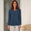 Wiki - Bamboo Flannel Pyjamas, Denim Blue Wiki - Bamboo Flannel Pyjamas, Denim Blue