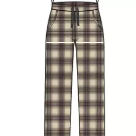 Cotton Flannel Buks, Plum/Vintage