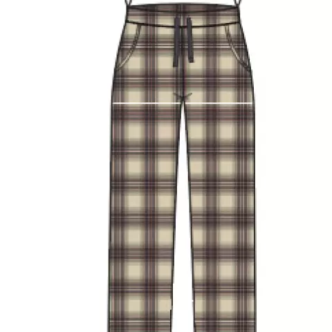 Cotton Flannel Buks, Plum/Vintage