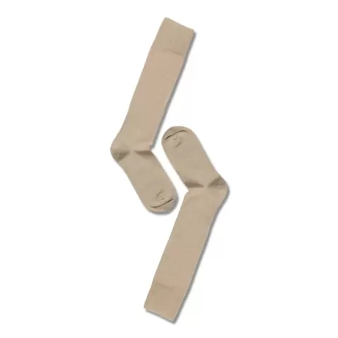 Knæstrømpe Bambus, Beige