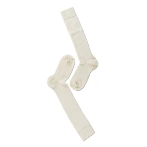 Knæstrømpe Uld, Off-White