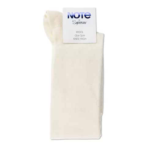 Knæstrømpe Uld, Off-White Knæstrømpe Uld, Off-White