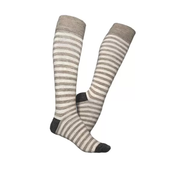 CLEMENTE - Alpakauld Knæstrømpe, Brun/Beige CLEMENTE - Alpakauld Knæstrømpe, Brun/Beige