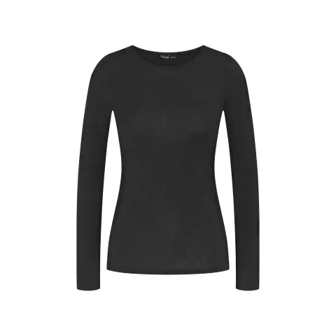 Beauty Layers Langærmet Uld, Black