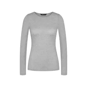 Beauty Layers Langærmet Uld, Medium Grey Beauty Layers Langærmet Uld, Medium Grey