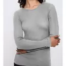 Triumph - Beauty Layers Langærmet Uld, Medium Grey Triumph - Beauty Layers Langærmet Uld, Medium Grey