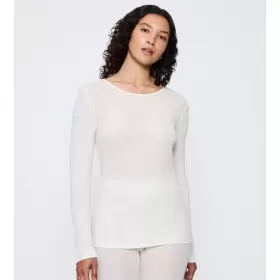 Beauty Layers Langærmet Uld, Ecru White Beauty Layers Langærmet Uld, Ecru White