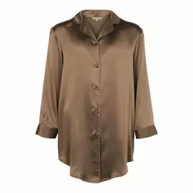 Pure Silk Natskjorte, Pine Bark