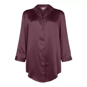 Pure Silk Natskjorte, Italian Plum