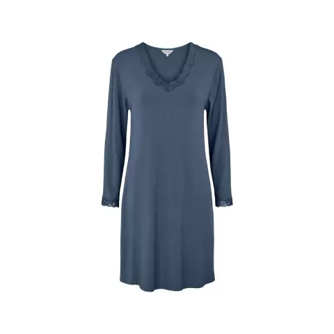 Bambus Natkjole, Denim Blue