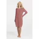 Damella Of Sweden - Natkjole Lang Ærme Merinould, Rosewood