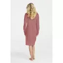 Damella Of Sweden - Natkjole Lang Ærme Merinould, Rosewood