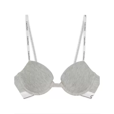 Lightly Lined Demi Bh, Grey Heather