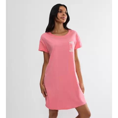 Natkjole Kort Ærme, Cherry