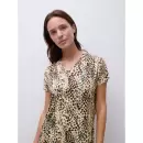 Femilet - Loraine Natkjole Kort Ærme, Reptile Print