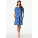 Schiesser - Natkjole Kort Ærme, Royal Blue