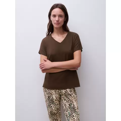 Loraine Bluse Kort Ærme, Ebony