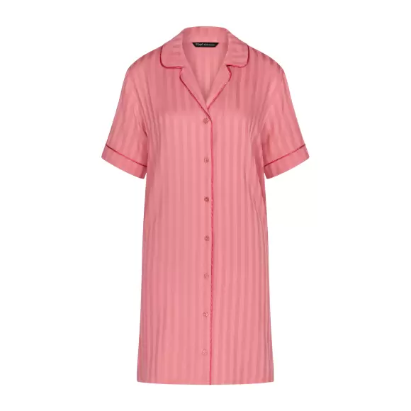 Triumph - Jacquard Natkjole Skjorte, Cherry Rose