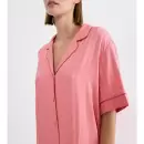 Triumph - Jacquard Natkjole Skjorte, Cherry Rose