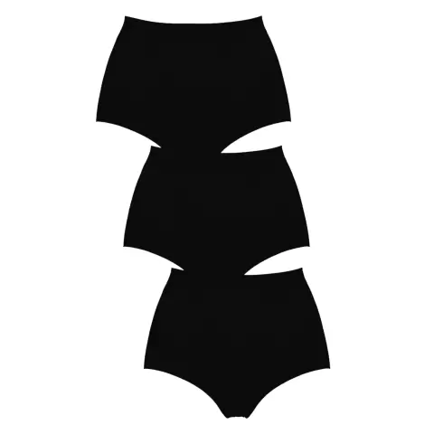 Seamless Maxi 3-Pak, Black