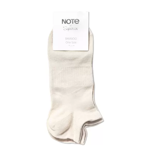 NOTE - Bamboo Sneakerstrømpe, Beige