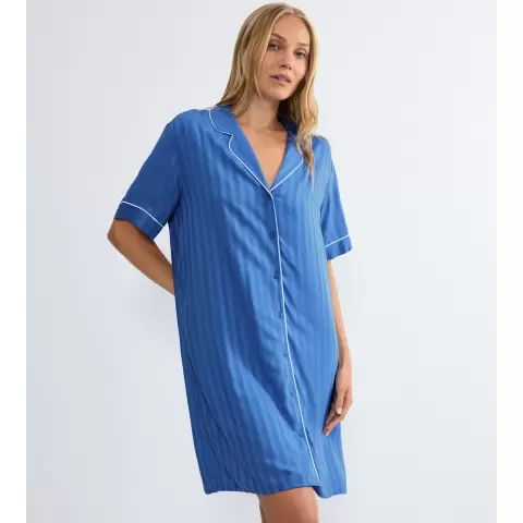 Jacquard Natkjole Skjorte, Ciel