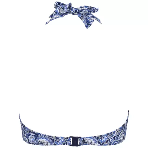 Amber Bikini Top, Grey Blue