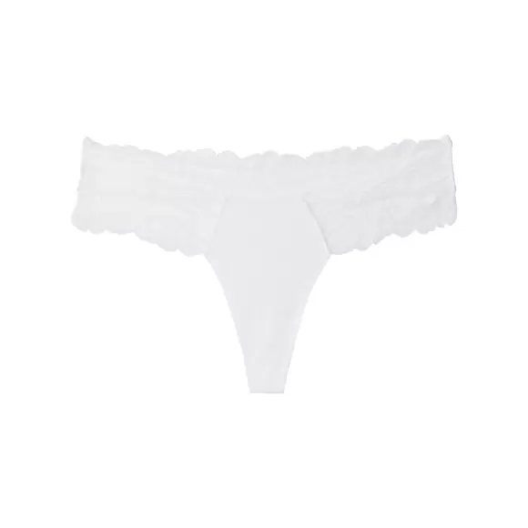 Calvin Klein - Perfectly Fit Lace String, White Calvin Klein - Perfectly Fit Lace String, White