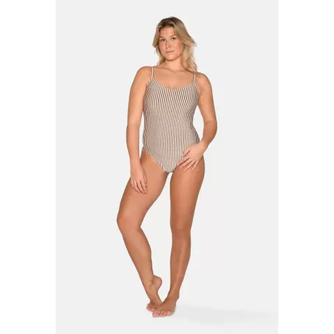 Brielle Badedragt, Chocolate Chip Stripe