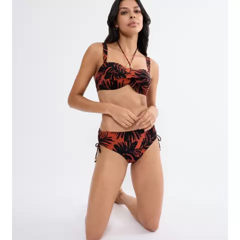 Summer Palm Bikini Midi, Brown