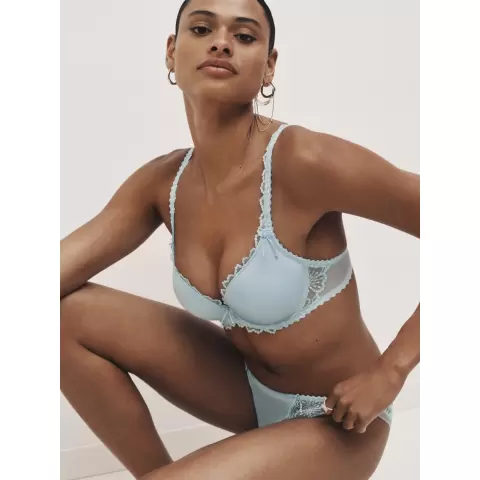 Jane Padded Bra, Milky Blue