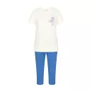 Triumph - Pyjamas Kort Ærme/Capri, White/Blue Triumph - Pyjamas Kort Ærme/Capri, White/Blue