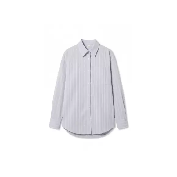 Calvin Klein - Cotton Poplin Natbluse, Bespoke Stripe/Plein Air Calvin Klein - Cotton Poplin Natbluse, Bespoke Stripe/Plein Air