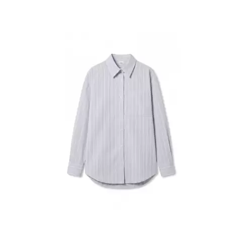 Cotton Poplin Natbluse, Bespoke Stripe/Plein Air Cotton Poplin Natbluse, Bespoke Stripe/Plein Air