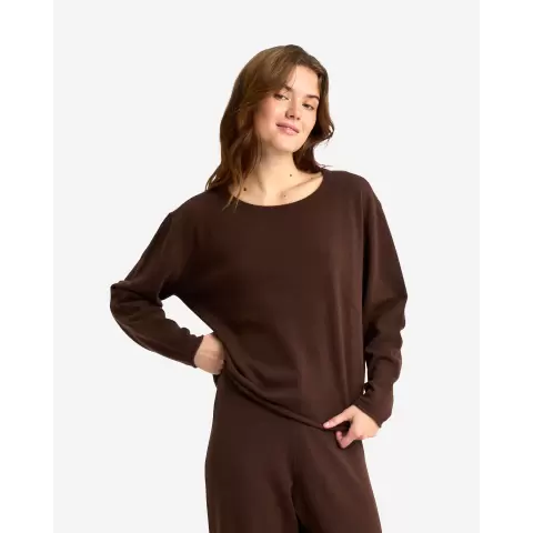 Striktrøje Merinould, Brown
