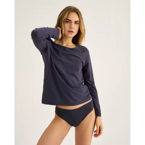 Langærmet T-Shirt Bambusviskose, Grey