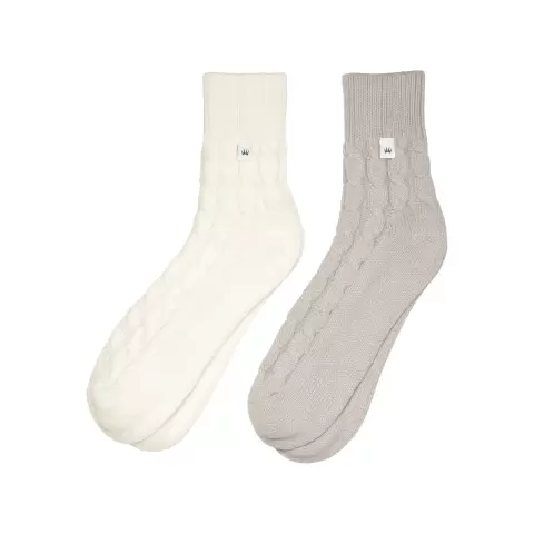 Hyggestrømper 2-Pak, Light/Beige Hyggestrømper 2-Pak, Light/Beige