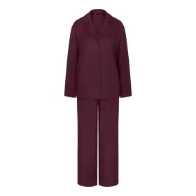 Jacquard Pyjamas, Claret Jacquard Pyjamas, Claret