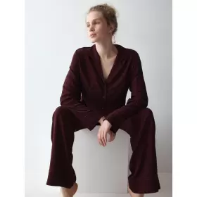 Jacquard Pyjamas, Claret Jacquard Pyjamas, Claret