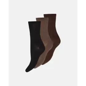 Ankelstrømper Bambus 3P, Black/Sand/Brown Ankelstrømper Bambus 3P, Black/Sand/Brown